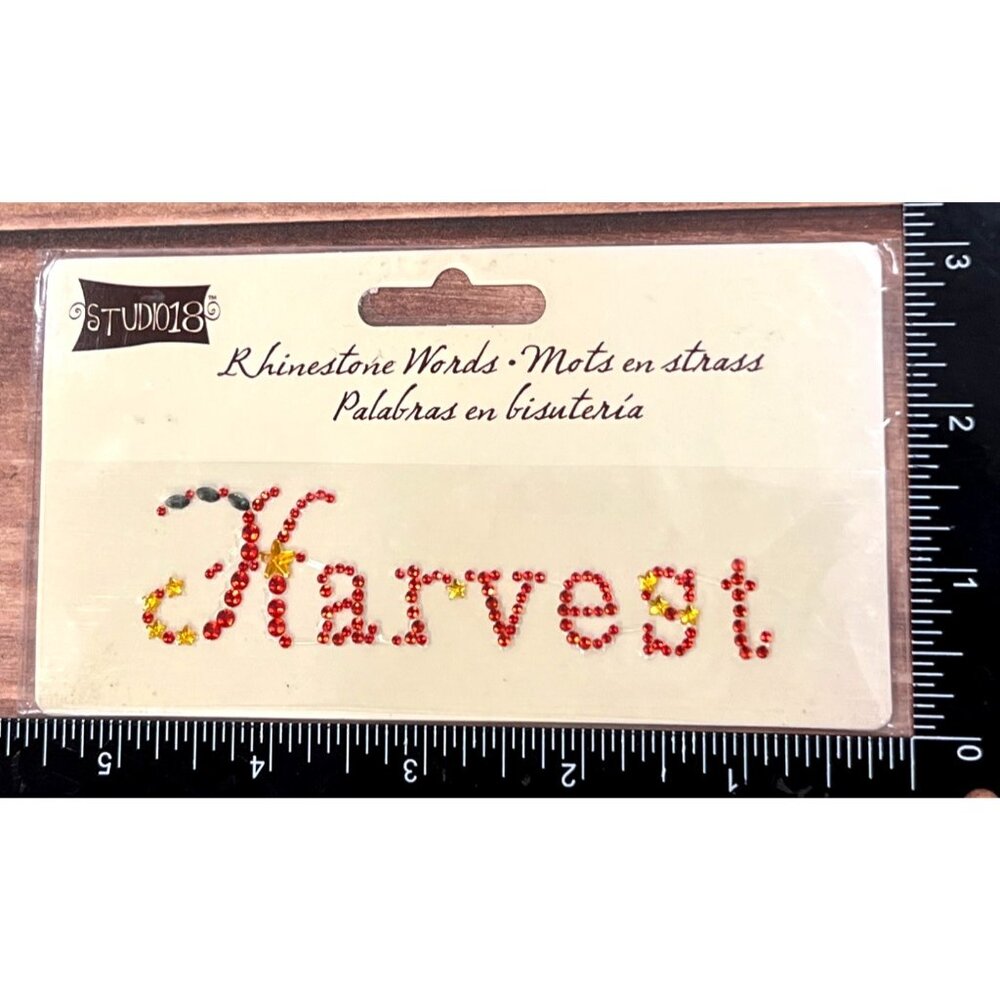 Studio 18 Autumn Days Rhinestone Words Sticker Fall Embellishment Harvest